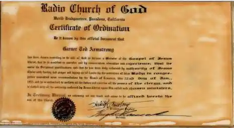 GTA Ordination January 22,1955